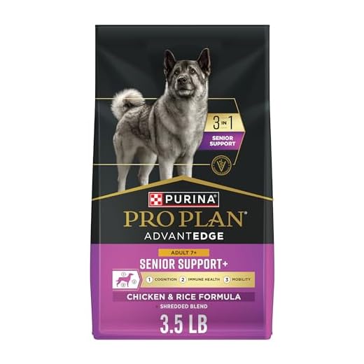 Purina Pro Plan AdvantEDGE Senior Support Plus Shredded Blend Chicken and Rice Formula Dry Dog Food - 3.5 lb. Bag