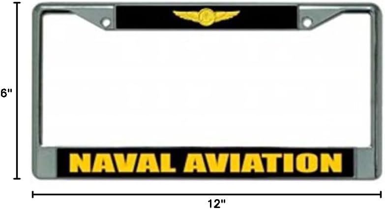 Naval Aviation Chrome License Plate Frame