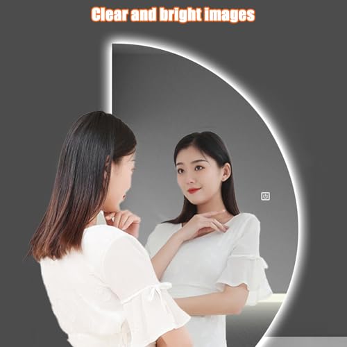 Miroir de maquillage sans cadre LED antibuée à intensité variable - 3