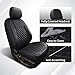 Huidasource Wrangler JK Seat Cover 4 Door, Waterproof Leather Custom Car Seat Cover, Front&Rear Seat Cushion Protector Fit for Jeep Wrangler JK 4-Door Sahara Sport Rubicon 2007-2017(Full Set/Black)