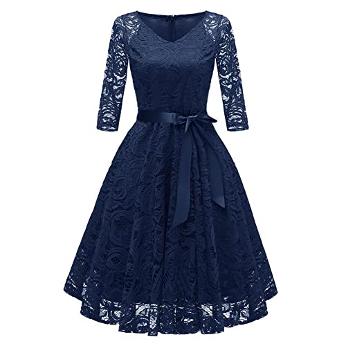 ODIZLI Abendkleider Elegant für Hochzeit Cocktailkleid Damen 3/4 Ärmel...