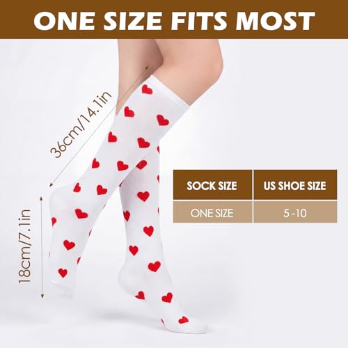 Image of American Trends Women's Knee High Socks, Novelty Holiday Printed Tall Tube Socks, Casual & Party Athletic Sports Stockings