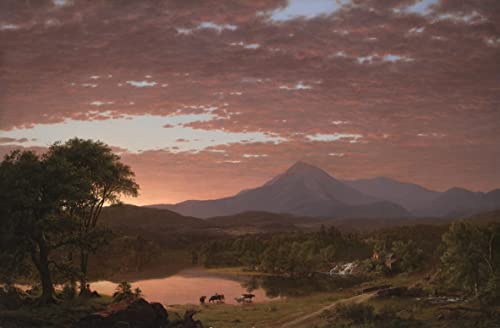 Affiche decorative Mont Ktaadn peinte par Frederic Edwin Church pour grand salon