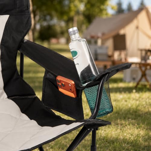 Silla de Camping Plegable Reforzada para Adultos, Acolchada, Capacidad 330 LBS, HAPUDAU HC2601 miniatura 4