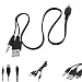 Produktbild Techgear 2-in-1-Kabel, Mini-USB zu USB/3,5 mm Aux, Standard-Audio-Klinke, kompatibel mit vielen Lautsprechern/MP3-Playern/MP4-Playern etc.
