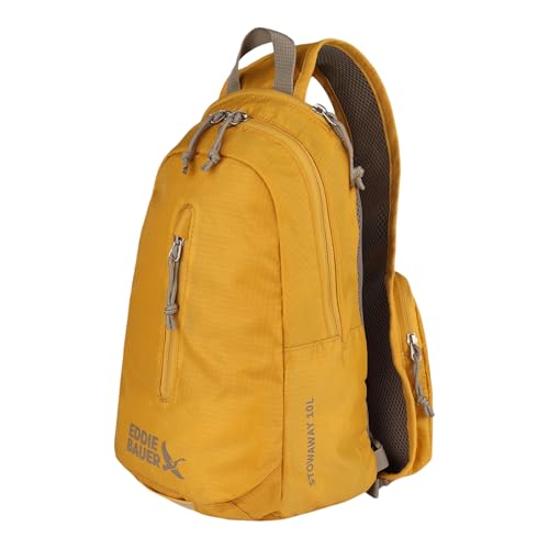 Image of Eddie Bauer Stowaway Packable Sling Bag | Foldable | Travel | Outdoor | Lightweight | Compact | Everyday Carry | Ripstop Nylon | 10L - Field Gold