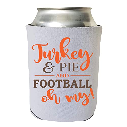 Thanksgiving Coolies - Funny Thanksgiving Holiday Can Cooler Bundle - Alcohol Gift For Thanksgiving Party Or Fall Party (1 Coolie - Turkey, Pie, & Football) #TOP1
