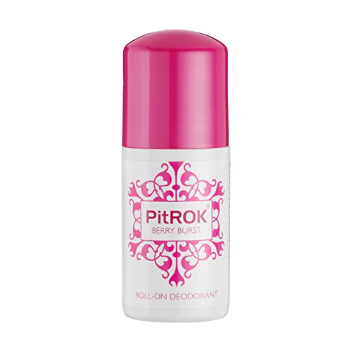 PitROK Berry Burst Roll-On Deodorant, 1x 50ml Roll On, Vegan, Cruelty Free, Sensitive Skin Deodorant, with Aloe Vera and Grapefruit Seed Extract