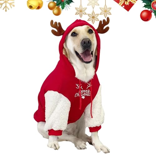 Roupa de Natal para cães, fantasia de Natal para cães | Grandes trajes elegantes para cães com capuz