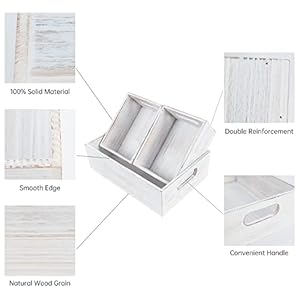 PHOENANCEE Wooden Crate For Storage,Wood Decorative Display Crate Box Set of 3,Rustic Nesting Boxes with Handles,Farmhouse Container Basket Bin Home Decor with Natural Wood Aroma L+M+S PHOENANCEE Wooden Crate For StorageWood Decorative Display Crate Box Set of 3Rustic Nesting Boxes with HandlesFarmhouse Container Basket Bin Home Decor with Natural Wood Aroma LMS