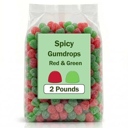 Dulces gomitas Bulk Spice Gumdrops 2 lb rojo y verde miniatura 1