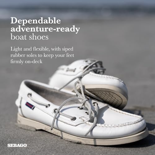 Image of Sebago Portland Boat Shoes - Full-Grain Leather Moccasins, Handsewn with Leather Sock Lining and Non-Marking, Slip-Resistant Sipped Rubber Outsoles