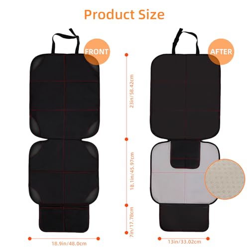 image for SMART ELF Car Seat Protector, Large Auto Protector for Child Seats wit