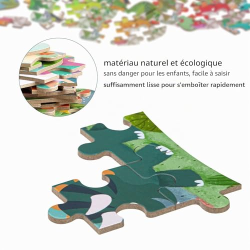 BBLIKE Puzzle Enfant 2 3 4 Ans - 5 en 1 Progressif Educa Puzzles avec Boîte, Jouet Éducatif Montessori Apprentissage Cognitif, Drôle Jeux Cadeau Anniversaire pour Fille Garçon Bebe（Dinosaure） – vue 2