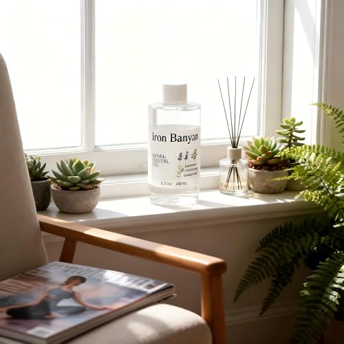 Iron Banyan Lavender Chamomile Cedarwood Diffuser Oil Blend - 6.7 fl oz (200ml) for Aromatherapy, Diffuser, Sleep Aid & Stress Relief, Natural Relaxing Scent - Image 5
