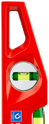 SOLA LSTFM Aluminum Die-Cast Magnetic Torpedo Level with 3 60% Magnified Vials, 10-Inch, Red - Thumbnail 3
