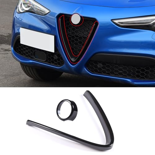 Inserts de calandre Stelvio noir brillant en ABS antichoc lot de 2