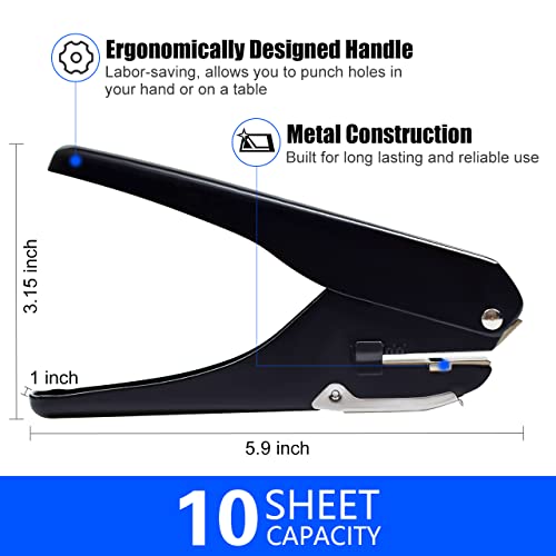 JIKIOU Badge Hole Punch, Upgraded All-Metal Construction Oval Hole Punch, Heavy-Duty Hole Punch for PVC ID Card DIY Crafts Paper Luggage Tag Name Tag Badge Holder(Elliptical Aperture:0.6 x 0.16 inch) - Thumbnail 7