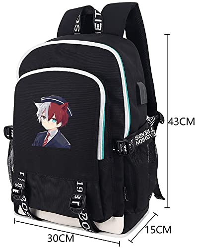 Roffatide Anime My Hero Academia Shoto Todoroki Laptop Backpack With Usb Charging Port & Headphone Port #TOP2