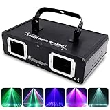 Hanchen ステージライト 舞台ライト ライトビーム2束+エフェクト 25パターン 自走/音声/DMX512制御対応 演出ライト 雰囲気作り 盛り上げる 魅せる演出を実現 ステージレーザー照明 パーティー・ライブ・イベント・演出用 バンドのライブ用