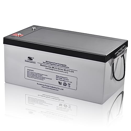 Sunstone wartungsfreier Gel Batterie 270AH 12V zyklenfest Blei-Gel Stromspeicher Lead-Acid Akku für Solaranlagen USV Notstromversorgung