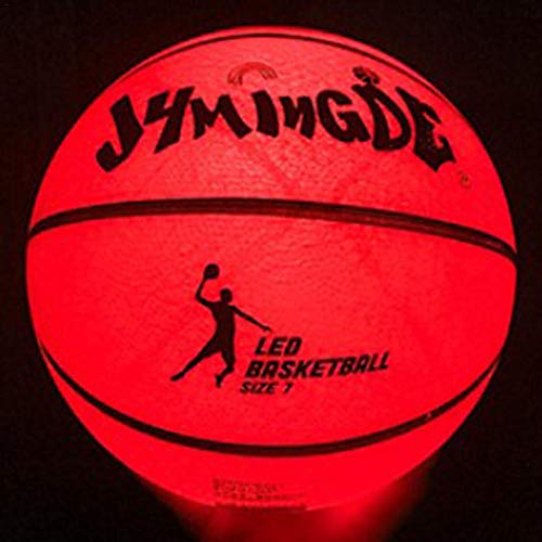 Ballon de basket-ball à LED en caoutchouc phosphorescent à l'intérieur qui s'allume lorsque le ballon est rebondi, taille 7, taille et poids officiels, sports de basketball de nuit