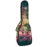 Ukulelentasche Galaxy Mandala Ukulele Hülle für Sopran, Tenor Konzert, 58,9 cm, 10 mm dick, weich gepolstert, verstellbare Gurte Gigbag