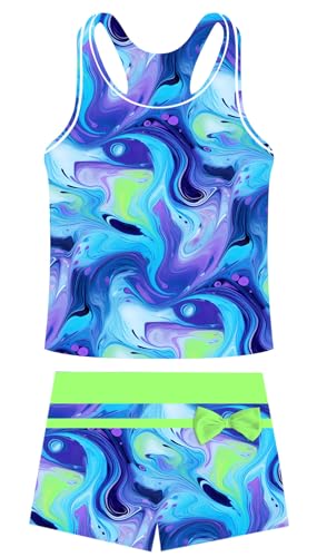 UNIFACO Teen Bathing Suits for Girls 12-14 Kids Fashion Tankini Boyshorts Swimsuits Two Piece Bikini Sets