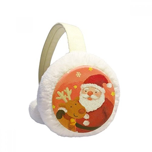 Orejeras de felpa de imitación de alta densidad con diseño de copos de nieve