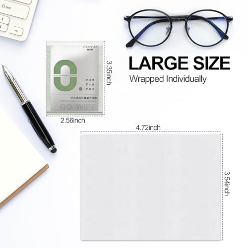 Image of Lens & Screen Cleaning Wipes, Individually Wrapped for Eyeglasses, Phones, Laptops, and TVs - Quick-Drying, Streak-Free, Portable, Pre-Moistened Wipes for Electronics & Glass Surfaces, 30 Pack