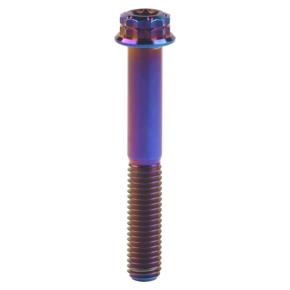 Śruba kołnierzowa M8x15-80mm 12-kątna T40 Śruba Torx o skoku 1,25 do motocykla samochodowego, 1 szt.(Burn Blue,65mm)