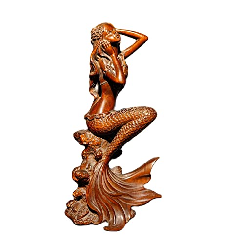 Statue poisson bois de buis décoration maison et objet de collection