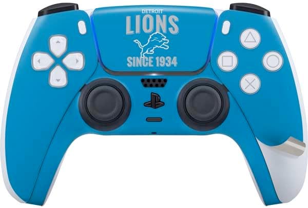 Skinit Decal Gaming Skin Compatible with PS5 Pro Bundle - Officially Licensed NFL Detroit Lions Helmet Design