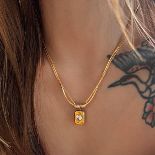 Image of 18k Gold Plated Vintage Dainty Pink Gemstone Bow Pendant Necklace Women Court Style Oval Cut Zircon Necklace