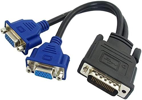 ZHIYUENDMS-59 Pin Male to Dual VGA Female Y Splitter Video Card Adapter Cable