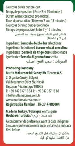 Image of Nile Couscous Grains, 500g | Semolina Kernels Made from Durum Wheat | Vegetarian | Easy-to-Cook Pasta Alternative | Ideal for Salads, Sides & Vegan Meals