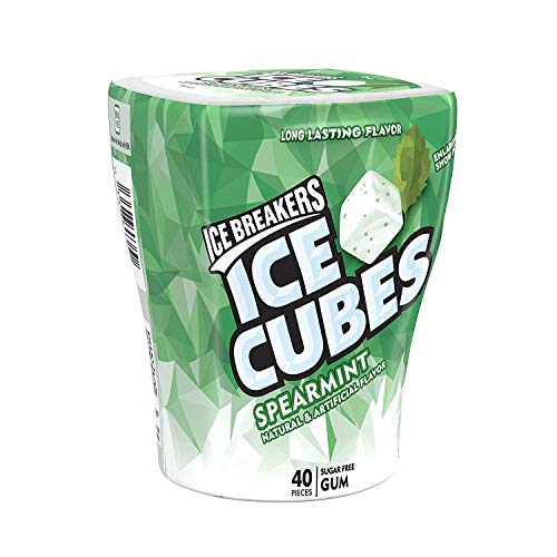 Image of Ice Breakers Spearmint Flavour Imported (Ice Cubes Sugar Free Gum with Xylitol),120g