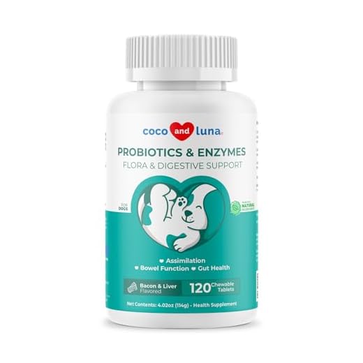 Probiotics for Dogs - 120 Chewable Tablets - Diarrhea & Gas Relief for Dogs - 5.5 Billion CFUs with Digestive Enzymes and Prebiotics - Dog Allergies, Bad Dog Breath, Constipation, Yeast, Hot Spots