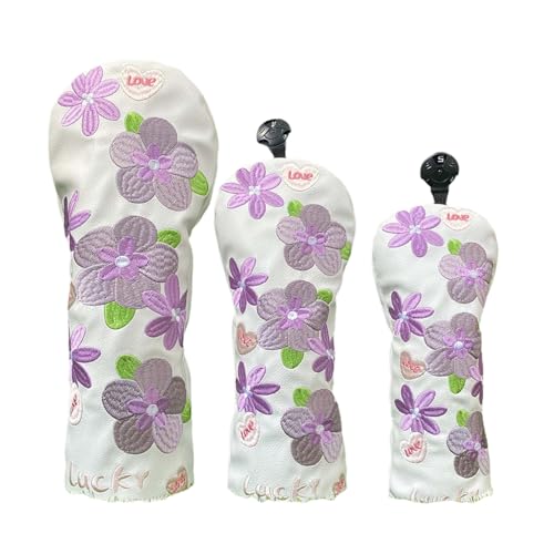Housse de protection pour clubs de golf en cuir PU imperméable motif original bois de fairway