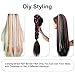 5 PCS Braids Clip Hair Extensions for Women Kids Girls Long Curtain Front Side Bang Bohemian Braids with Curly Ends Goddess Box Braids Synthetic Hairpieces Natural Soft Hair White Hair Extension