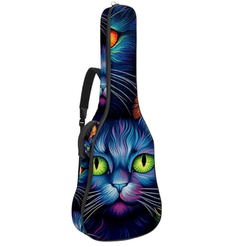Sac pour guitare acoustique 104,7 cm avec housse étanche multicolore et poches