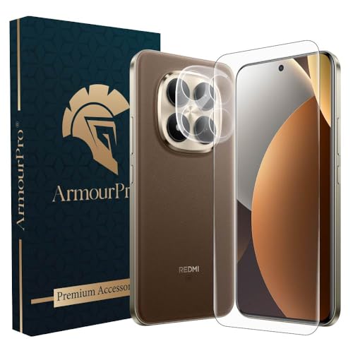 Image of ArmourPro Advanced HD+ UV Tempered Glass for Redmi Note 15 Pro Plus with Clear Camera Lens Protector, Edge-to-Edge Clear Screen Guard, Anti-Scratch, Case Friendly, Bubble-Free Kit