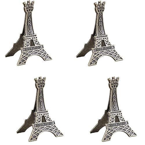 Memo Clip 4PCS Creative Eiffel Tower Shape Metal Memo Paper Clip for Photo Paper Decoration Retro Name Card Picture Clip Holder School Office Supplies