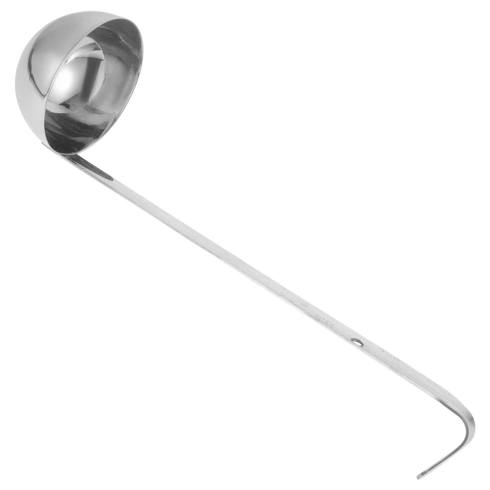 Generisch Edelstahl Schöpflöffel mit 90 Ml Fassungsvermögen Ergonomisches Design und Glatte Oberfläche als Servierkelle für Zuhause und Küche