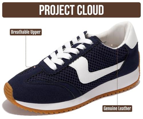 Image of Project Cloud Fashion Sneakers for Women 2026 - Lightweight Lace-Up Shoes for Women with Memory Foam Insoles - Trendy Womens Shoes - Non-Slip, Comfortable Womens Sneakers (Madison)