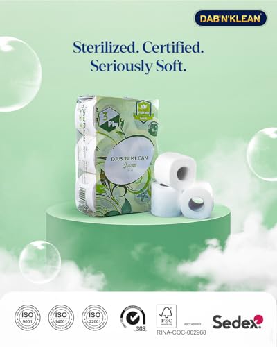 Image of 3 Ply Toilet Tissue Paper Roll - Pack of 6 | Soft & Ultra Absorbent | OBA-Free | Anti-Clog | Hygienic & 100% Natural Virgin Cellulose Fiber | 160 Pulls per Roll (6 Rolls (960 Sheets))