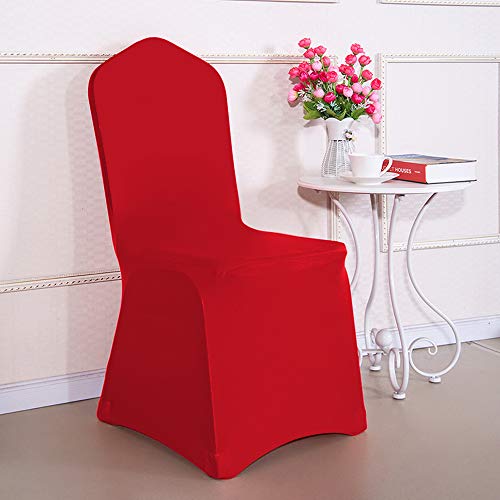 Desirable Life Pack of 6 Removable Spandex Stretch Dining Chair Cover Slipcover Protector for Party Wedding Banquet Celebration, Multi Colors for Choice
