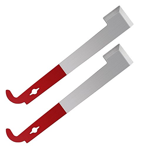 Heqishun Bee Hive Tool J-Hook Beekeeping Supplies 2 Pack Stainless Steel Bee Scraper Frame Lifting Equipment for Beekeeper