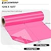 TECKWRAP Permanent Adhesive Vinyl Glossy Hot Pink Vinyl 12'' x16ft Permanent Craft VinylRoll Easy to Cut & Weed & Transfer for Mug, Cup, Window & Home Deco,and Other DIY Projects #1