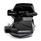 Universal Motorcycle Hand Guards Dirt Bike Handguards Handlebar Guards for Yamaha Serow 225/250 for Honda MSX125 MSX with LED (Color : Black)